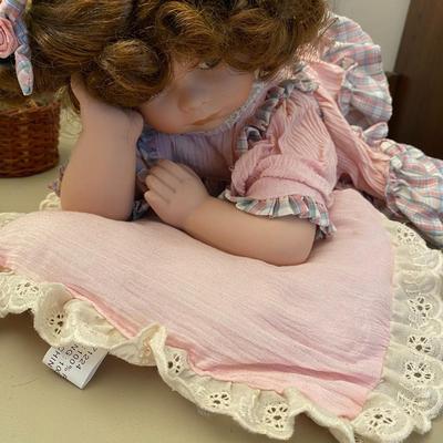 Lot 2 Dolls Porcelain Doll with Kittens