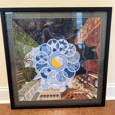 Framed ‘Asheville in the Round’ by Jeff Gundlach (BD-BM)