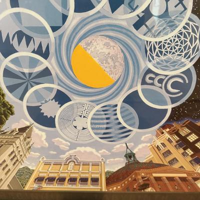 Framed ‘Asheville in the Round’ by Jeff Gundlach (BD-BM)