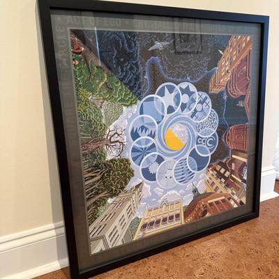 Framed ‘Asheville in the Round’ by Jeff Gundlach (BD-BM)