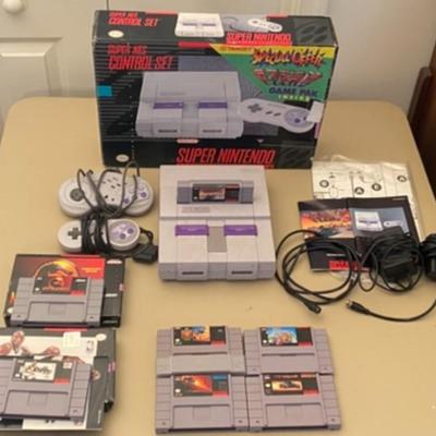 Super Nintendo Console with Games