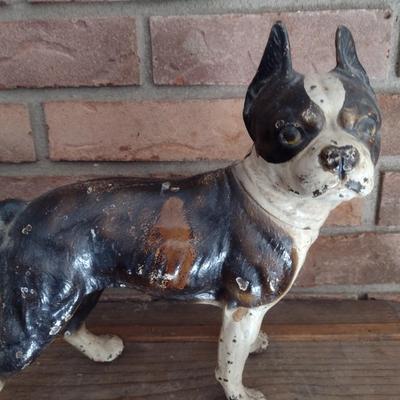 Vintage Cast Iron French Bulldog Statue