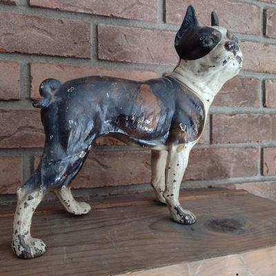 Vintage Cast Iron French Bulldog Statue