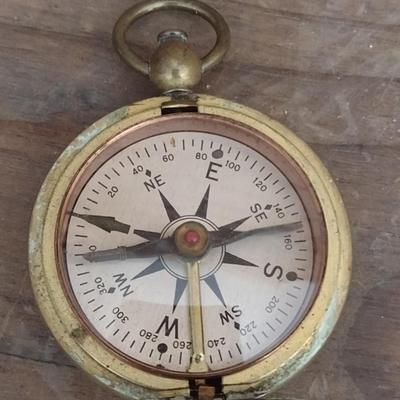 Vintage United States Corps of Engineers Compass Brass Case (#57)