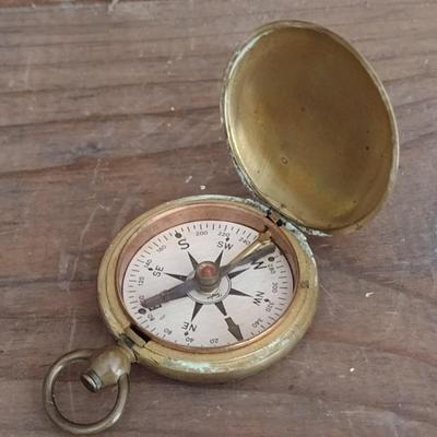 Vintage United States Corps of Engineers Compass Brass Case (#57)