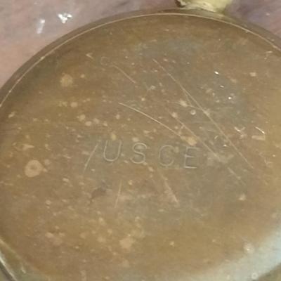 Vintage United States Corps of Engineers Compass Brass Case (#57)