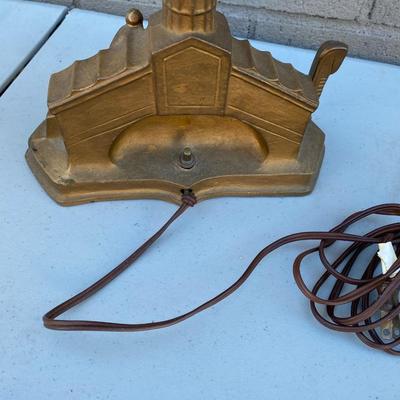 "End of Day" Art Deco Glass Lamp Venice Rialto bridge Base