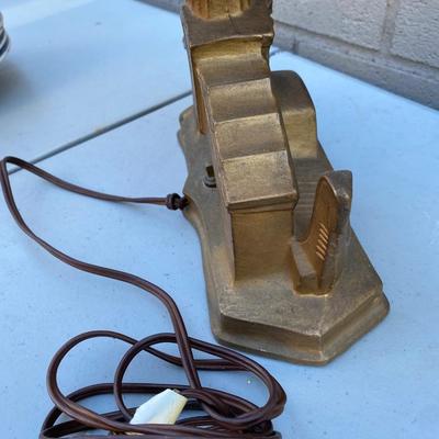 "End of Day" Art Deco Glass Lamp Venice Rialto bridge Base