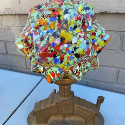 "End of Day" Art Deco Glass Lamp Venice Rialto bridge Base