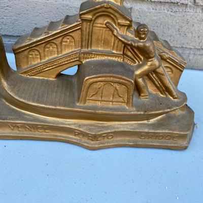 "End of Day" Art Deco Glass Lamp Venice Rialto bridge Base