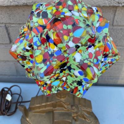 "End of Day" Art Deco Glass Lamp Venice Rialto bridge Base