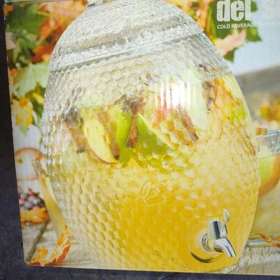 Del Sol Glass Beverage Dispenser with Spigot- 2.88 Gallon Capacity