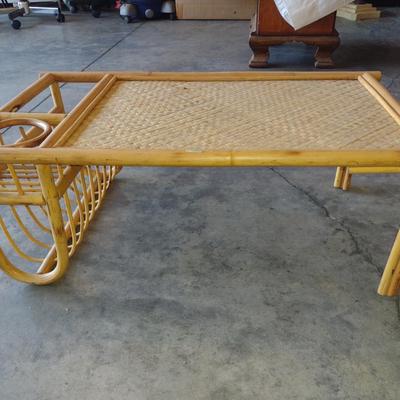 Bamboo and Rattan Bed TV/Breakfast Tray- Approx 28" Wide
