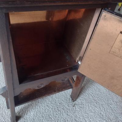 Vintage Copper Lined Humidor Stand