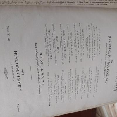 Antique 'Health and Longevity' 1913 Illustrated Edition Home Health Society New York Publisher
