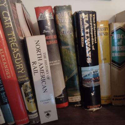 Large Collection of Historical and Informational Books on Trains and Railways