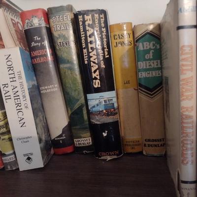Large Collection of Historical and Informational Books on Trains and Railways