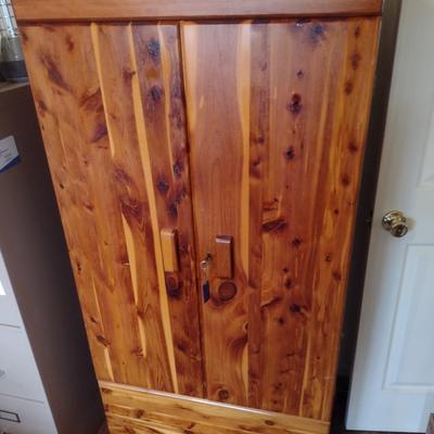 Vintage Cedar Armoire (No Contents)