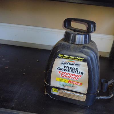 Assorted Gardening Solutions- Fertilizer, Weed Control, etc.- Contents of Shelf- Shelf Not Included