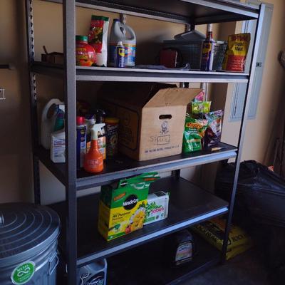 Metal Storage Shelf- Five Adjustable Shelves- Approx 48" x 24" x 72" Tall (No Contents Included)