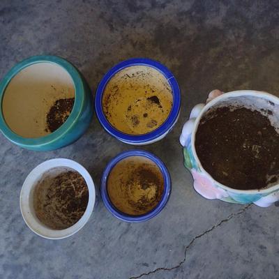 Collection of Ceramic Planter Pots- Assorted Sizes
