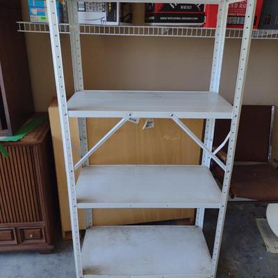 Metal Storage Shelf- Approx 30" x 15" x 58" Tall