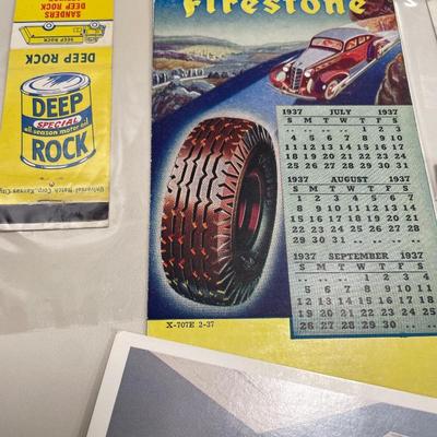 Vintage post cards & oil advertisements