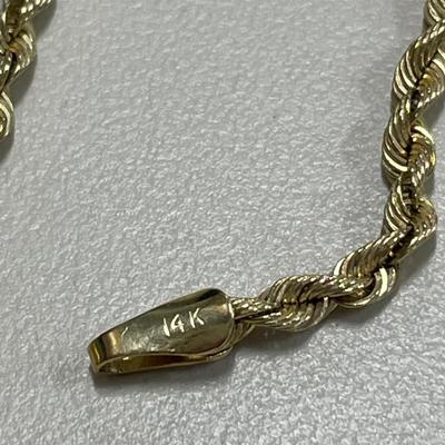 14k gold twisted bracelet