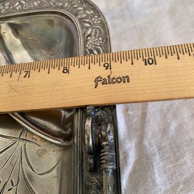 Vintage silverplate decorative plate with handle