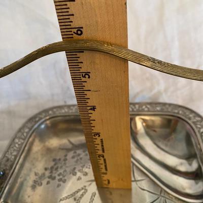 Vintage silverplate decorative plate with handle