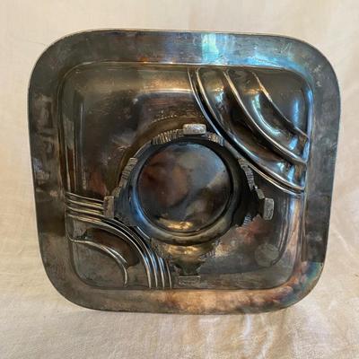 Vintage silverplate decorative plate with handle