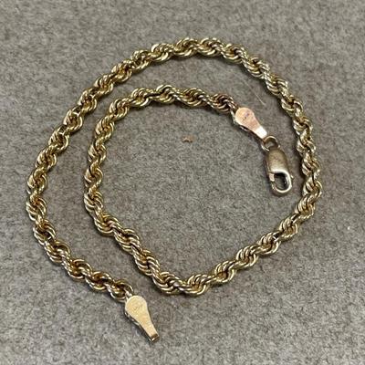 10k gold twisted bracelet