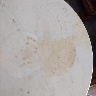 Metal Post Side/Accent Table- Approx 18" in Diameter, 19 1/2" Tall