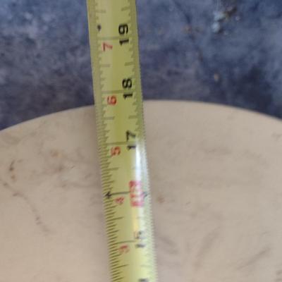 Metal Post Side/Accent Table- Approx 18" in Diameter, 19 1/2" Tall