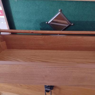 Wooden Machinist's Tool Box Chest- Approx 26" Wide, 11" Deep, 18 3/4" Tall