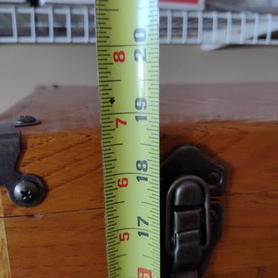 Wooden Machinist's Tool Box Chest- Approx 26" Wide, 11" Deep, 18 3/4" Tall