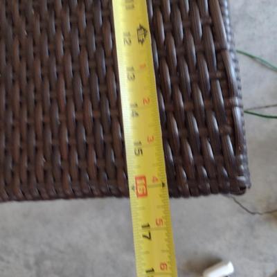 Three Piece Folding Patio Set- Table Approx 23 1/2" Square, 29" Tall