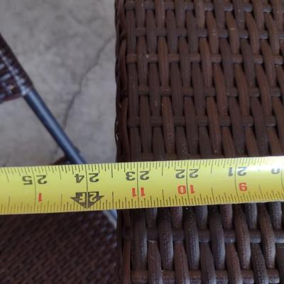 Three Piece Folding Patio Set- Table Approx 23 1/2" Square, 29" Tall