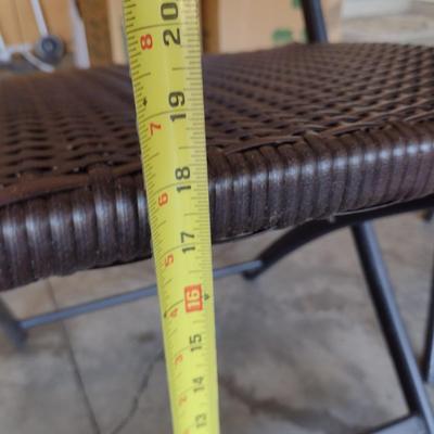 Three Piece Folding Patio Set- Table Approx 23 1/2" Square, 29" Tall