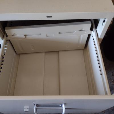 Two Drawer Metal Hon Filing Cabinet- Approx 18 1/4" Wide, 25" Deep, 29 1/2" Tall (Choice A)