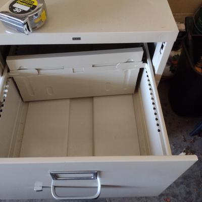 Two Drawer Metal Hon Filing Cabinet- Approx 18 1/4" Wide, 25" Deep, 29 1/2" Tall (Choice A)