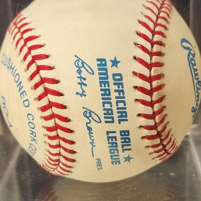 Chris Chamblis OMLB Signed Autographed Baseball In Collectors Case