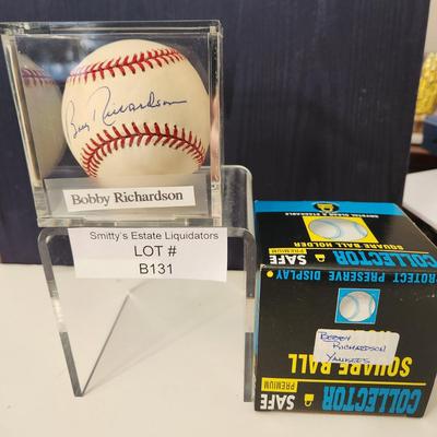 Bobby Richardson OMLB Signed Autographed Baseball In Collectors Case