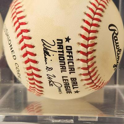 Tommy Davis OMLB Signed Autographed Baseball In Collectors Case