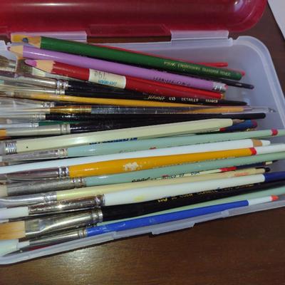 Collection of Artist's Paint Brushes- Assorted Makers (Set #1)