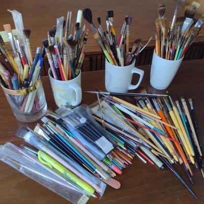 Collection of Artist's Paint Brushes- Assorted Makers (Set #2)