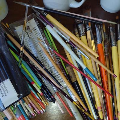 Collection of Artist's Paint Brushes- Assorted Makers (Set #2)