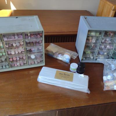 Nice Selection of Paint Pigment Powders and Two Pigeon Hole Organizers (Paints #1)