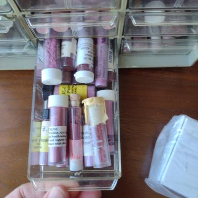 Nice Selection of Paint Pigment Powders and Two Pigeon Hole Organizers (Paints #1)
