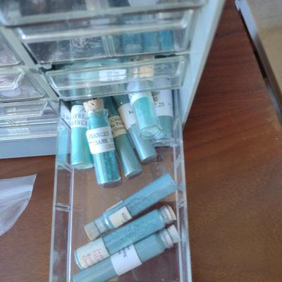 Nice Selection of Paint Pigment Powders and Two Pigeon Hole Organizers (Paints #1)